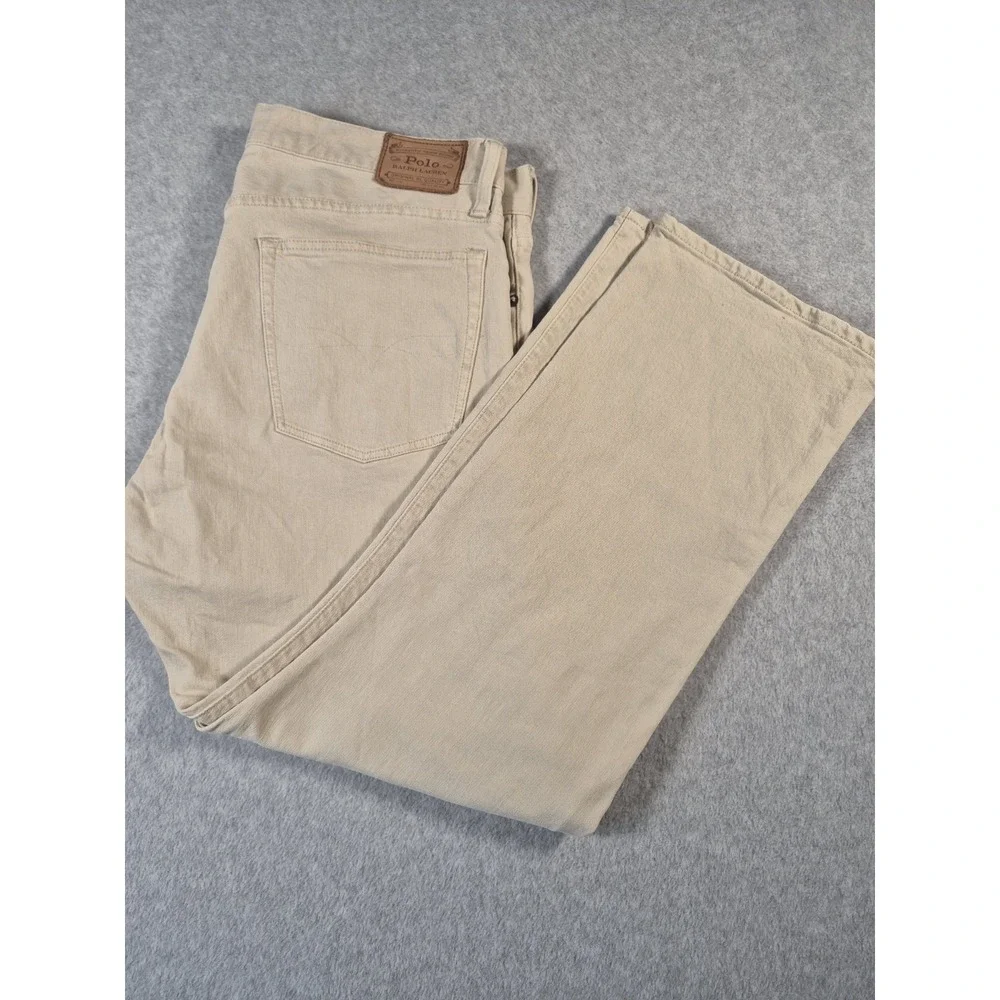 Polo Ralph Lauren Jeans Mens 36x30 Khaki Straight Fit Casual